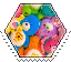 care bears hexagonal stamp